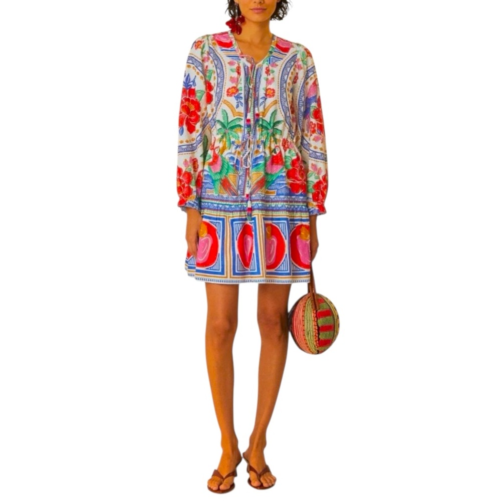 NWT FARM Rio Flowers Beach Dress Size S - Picture 3 of 8